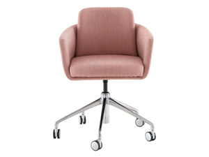 TADAO - Height-adjustable fabric office chair with castors with 5-Spoke base _ Ligne Roset